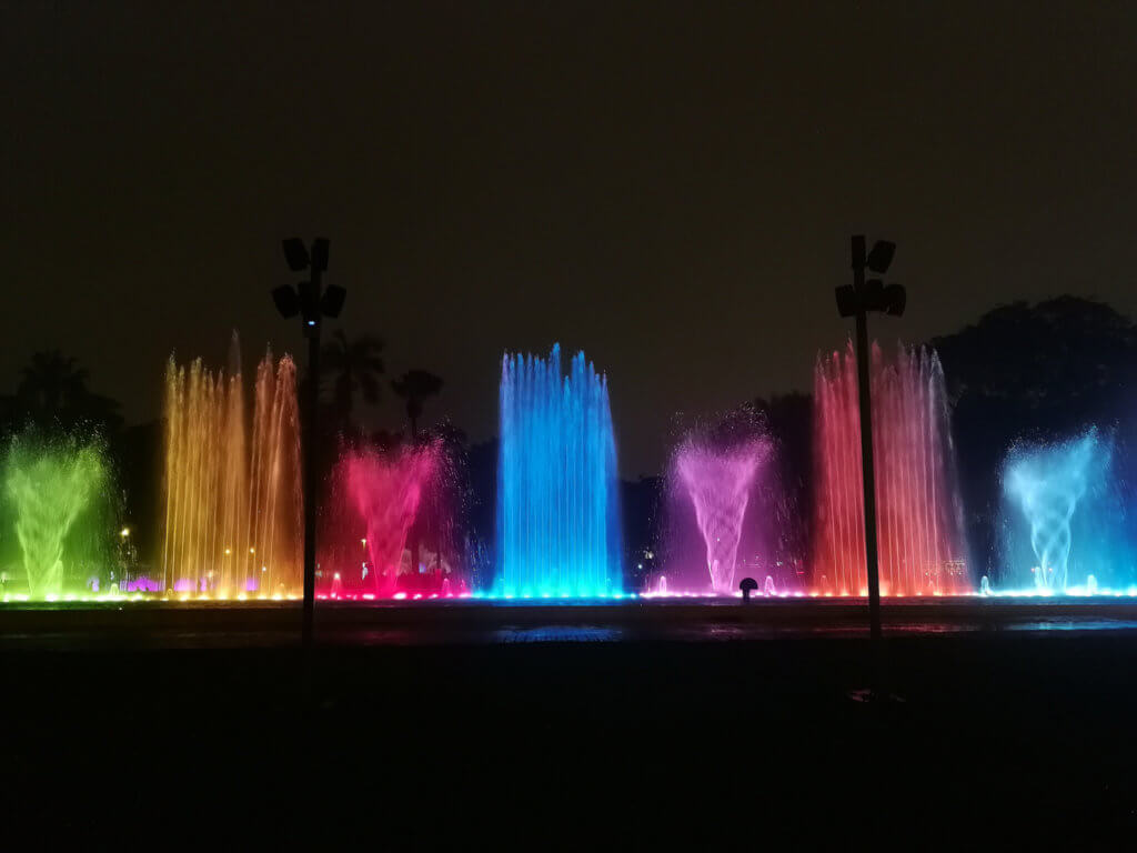 Lichtershow in Lima